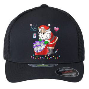 Botox Nurse Christmas Aesthetic Nurse Injecto Botox Santa Flexfit Unipanel Trucker Cap