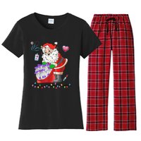 Botox Nurse Christmas Aesthetic Nurse Injecto Botox Santa Women's Flannel Pajama Set