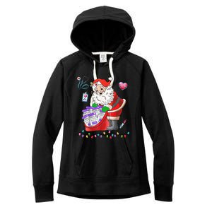 Botox Nurse Christmas Aesthetic Nurse Injecto Botox Santa Women's Fleece Hoodie