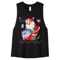 Botox Nurse Christmas Aesthetic Nurse Injecto Botox Santa Women's Racerback Cropped Tank