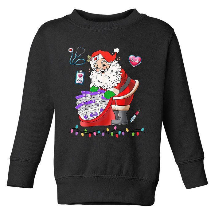 Botox Nurse Christmas Aesthetic Nurse Injecto Botox Santa Toddler Sweatshirt