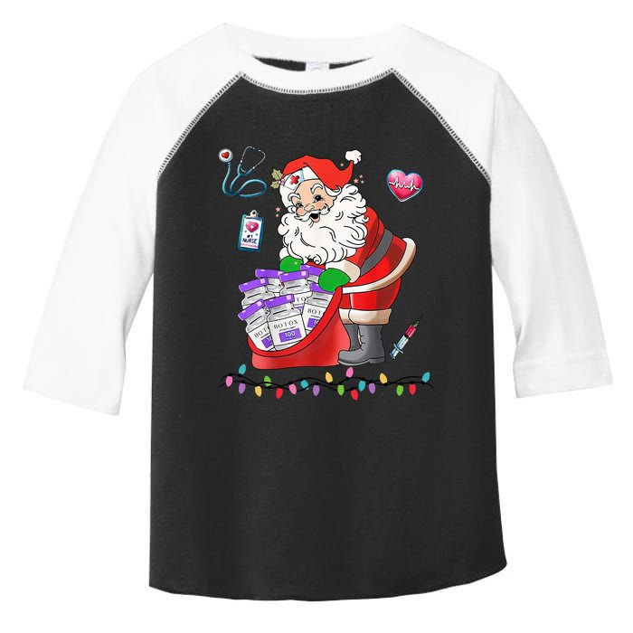 Botox Nurse Christmas Aesthetic Nurse Injecto Botox Santa Toddler Fine Jersey T-Shirt