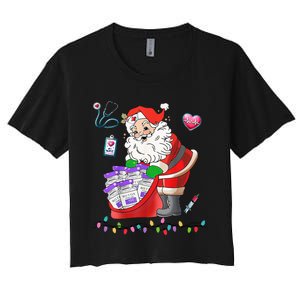 Botox Nurse Christmas Aesthetic Nurse Injecto Botox Santa Women's Crop Top Tee