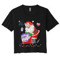 Botox Nurse Christmas Aesthetic Nurse Injecto Botox Santa Women's Crop Top Tee