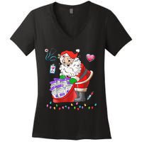 Botox Nurse Christmas Aesthetic Nurse Injecto Botox Santa Women's V-Neck T-Shirt