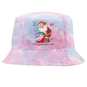 Botox Nurse Christmas Aesthetic Nurse Injecto Botox Santa Tie-Dyed Bucket Hat