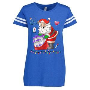 Botox Nurse Christmas Aesthetic Nurse Injecto Botox Santa Enza Ladies Jersey Football T-Shirt