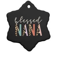 Blessed Nana Cute Leopard happy mother's day Ceramic Star Ornament