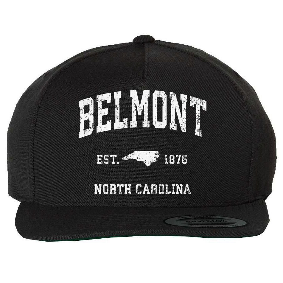 Belmont North Carolina NC Vintage Athletic Sports Design Wool Snapback Cap