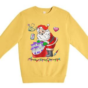 Botox Nurse Christmas Aesthetic Nurse Injecto Botox Santa Premium Crewneck Sweatshirt