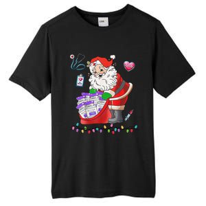 Botox Nurse Christmas Aesthetic Nurse Injecto Botox Santa Tall Fusion ChromaSoft Performance T-Shirt