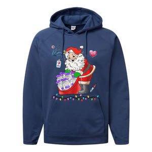 Botox Nurse Christmas Aesthetic Nurse Injecto Botox Santa Performance Fleece Hoodie