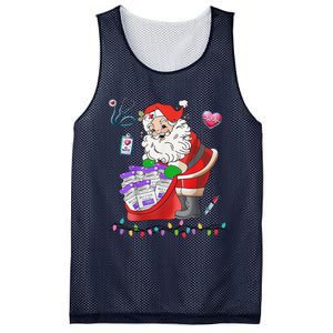 Botox Nurse Christmas Aesthetic Nurse Injecto Botox Santa Mesh Reversible Basketball Jersey Tank