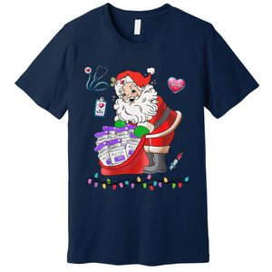 Botox Nurse Christmas Aesthetic Nurse Injecto Botox Santa Premium T-Shirt