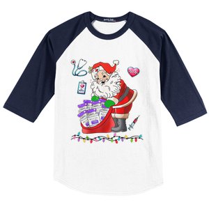 Botox Nurse Christmas Aesthetic Nurse Injecto Botox Santa Baseball Sleeve Shirt