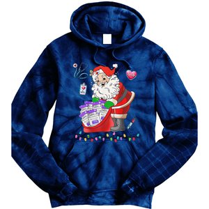 Botox Nurse Christmas Aesthetic Nurse Injecto Botox Santa Tie Dye Hoodie