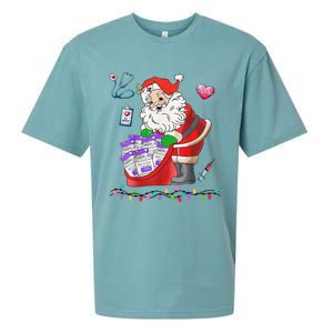 Botox Nurse Christmas Aesthetic Nurse Injecto Botox Santa Sueded Cloud Jersey T-Shirt