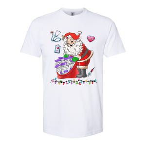 Botox Nurse Christmas Aesthetic Nurse Injecto Botox Santa Softstyle CVC T-Shirt