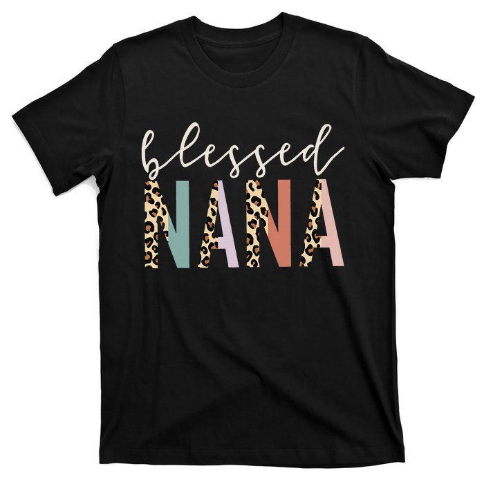 Blessed Nana Cute Leopard Print T-Shirt