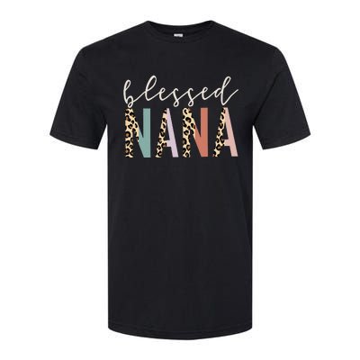 Blessed Nana Cute Leopard Print Softstyle® CVC T-Shirt