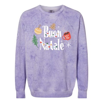 Buon Natale Christmas Italy Italians Gift Colorblast Crewneck Sweatshirt