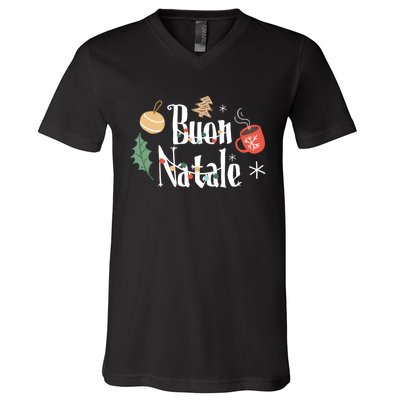 Buon Natale Christmas Italy Italians Gift V-Neck T-Shirt