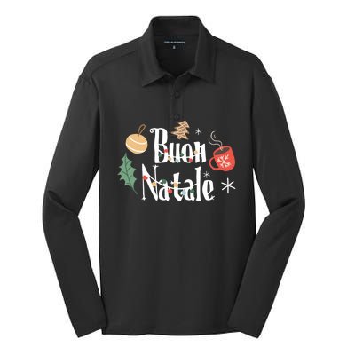 Buon Natale Christmas Italy Italians Gift Silk Touch Performance Long Sleeve Polo