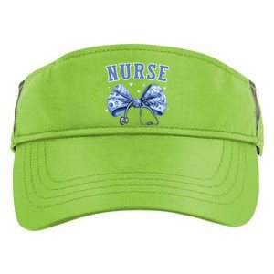 Blue Nurse Coquette Bow Stethoscope Nursing Medical Doctor Cool Gift Adult Drive Performance Visor