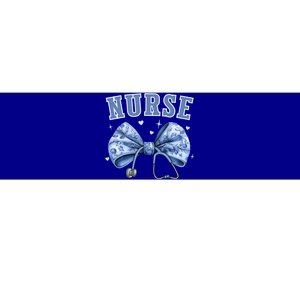 Blue Nurse Coquette Bow Stethoscope Nursing Medical Doctor Cool Gift Bumper Sticker