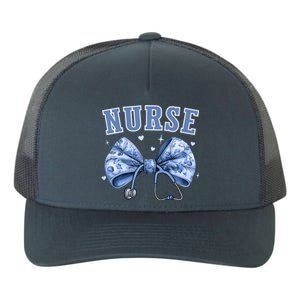 Blue Nurse Coquette Bow Stethoscope Nursing Medical Doctor Cool Gift Yupoong Adult 5-Panel Trucker Hat