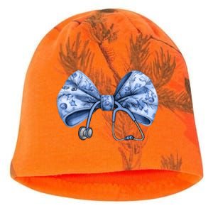 Blue Nurse Coquette Bow Stethoscope Nursing Medical Doctor Gift Kati - Camo Knit Beanie