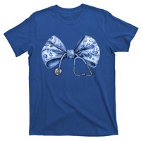 Blue Nurse Coquette Bow Stethoscope Nursing Medical Doctor Gift T-Shirt