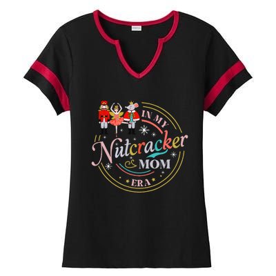 Ballet Nutcracker Christmas In My Nutcracker Mom Era Ladies Halftime Notch Neck Tee