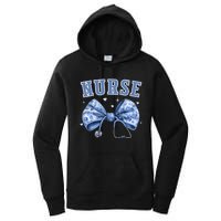 Blue Nurse Coquette Bow Stethoscope Nursing Medical Doctor Women's Pullover Hoodie