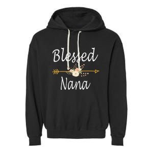 Blessed Nana Cute Mothers Day Gifts Garment-Dyed Fleece Hoodie