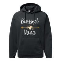 Blessed Nana Cute Mothers Day Gifts Performance Fleece Hoodie