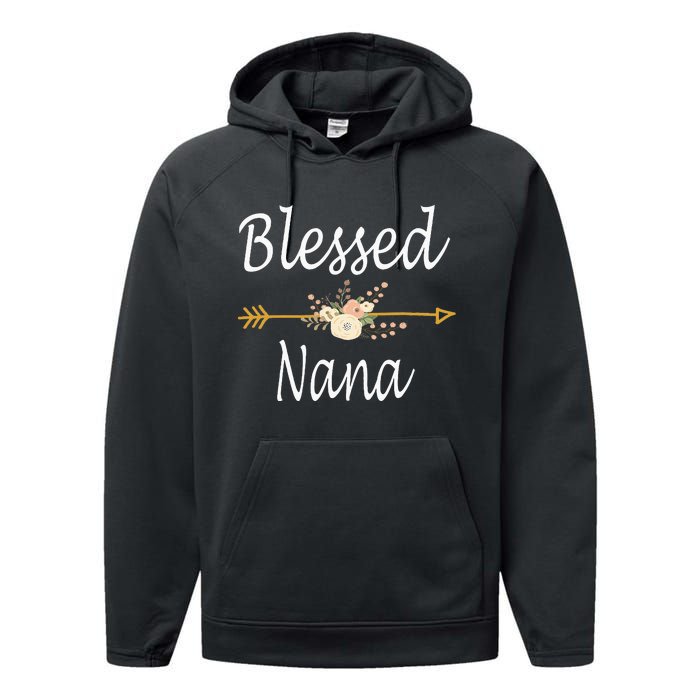 Blessed Nana Cute Mothers Day Gifts Performance Fleece Hoodie