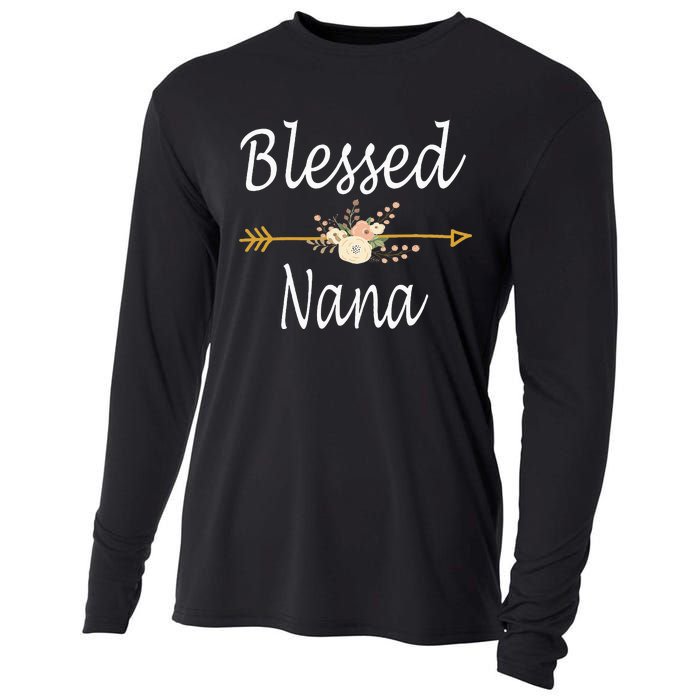 Blessed Nana Cute Mothers Day Gifts Cooling Performance Long Sleeve Crew