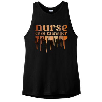 Black Nurse Case Manager African American Case Management Ladies PosiCharge Tri-Blend Wicking Tank