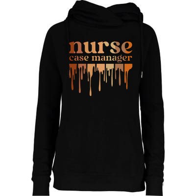 Black Nurse Case Manager African American Case Management Womens Funnel Neck Pullover Hood