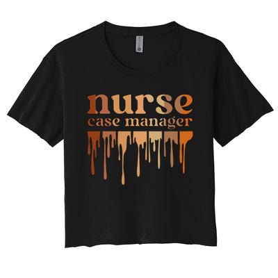 Black Nurse Case Manager African American Case Management Women's Crop Top Tee