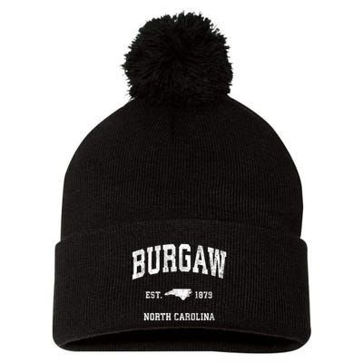 Burgaw North Carolina Nc Vintage Athletic Pom Pom 12in Knit Beanie