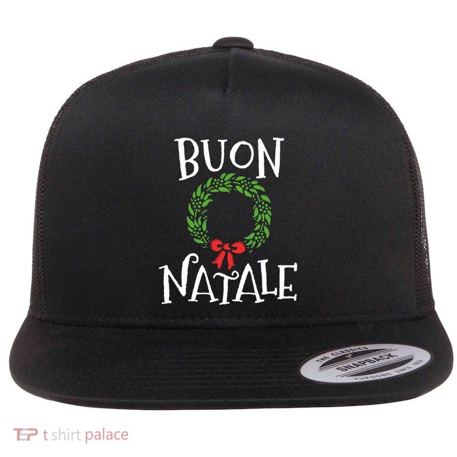 Buon Natale Christmas Italy Italian Merry Xmas Flatbill Hat