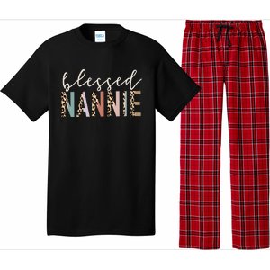 Blessed Nannie Cute Leopard Print Gift Pajama Set