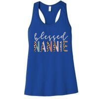 Blessed Nannie Cute Leopard Print Gift Women's Racerback Tank