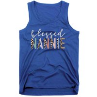 Blessed Nannie Cute Leopard Print Gift Tank Top