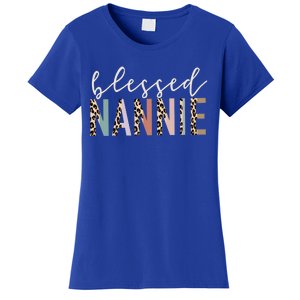 Blessed Nannie Cute Leopard Print Gift Women's T-Shirt