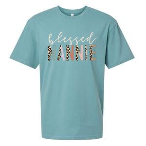 Blessed Nannie Cute Leopard Print Gift Sueded Cloud Jersey T-Shirt