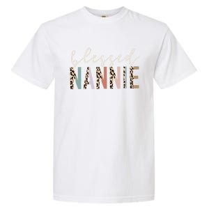 Blessed Nannie Cute Leopard Print Gift Garment-Dyed Heavyweight T-Shirt