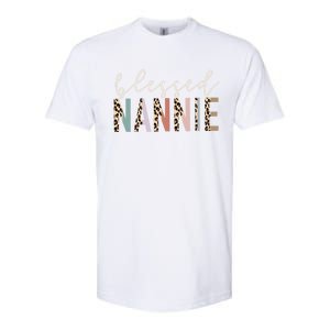 Blessed Nannie Cute Leopard Print Gift Softstyle CVC T-Shirt